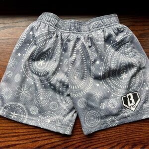 Kids Gray Paisley Shorts